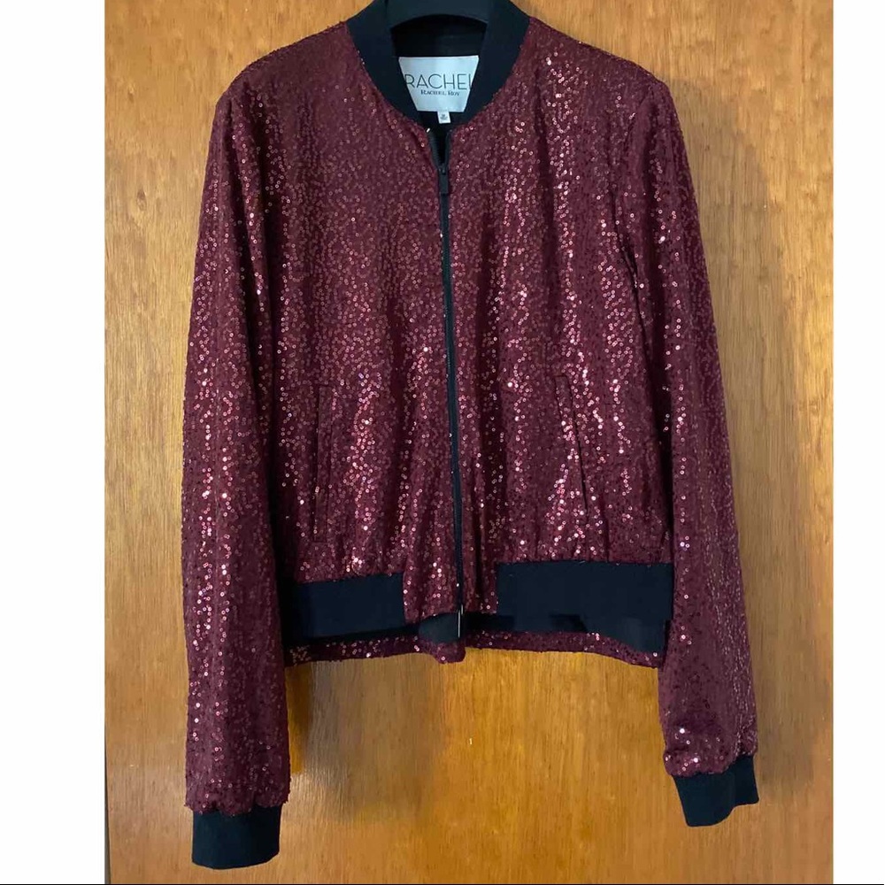 RACHEL BY RACHEL ROY SEQUIN BOMBER JACKET